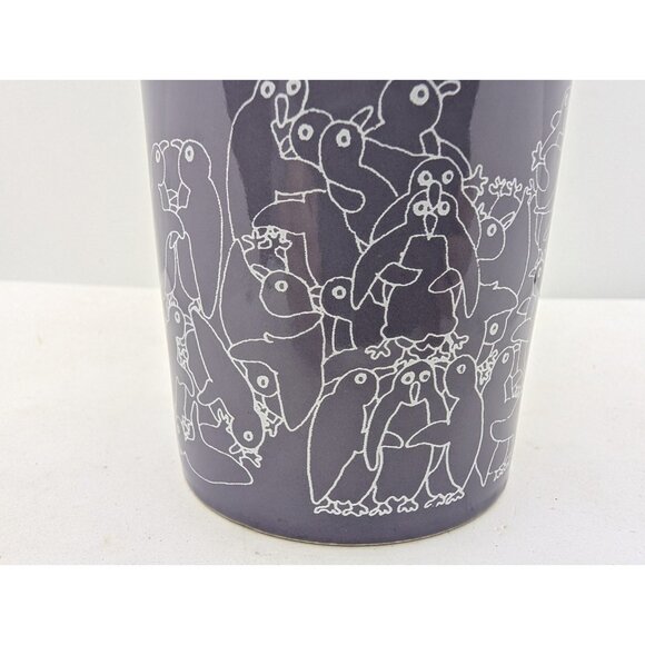 Vtg Mug Taylor & NG white Penguins on Purple tone San Francisco Japan - Picture 6 of 16